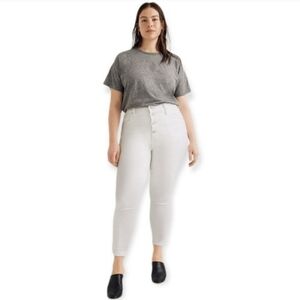 Madewell Curvy High-Rise Skinny Crop Jeans White Size 37 inch Waist/Size 24